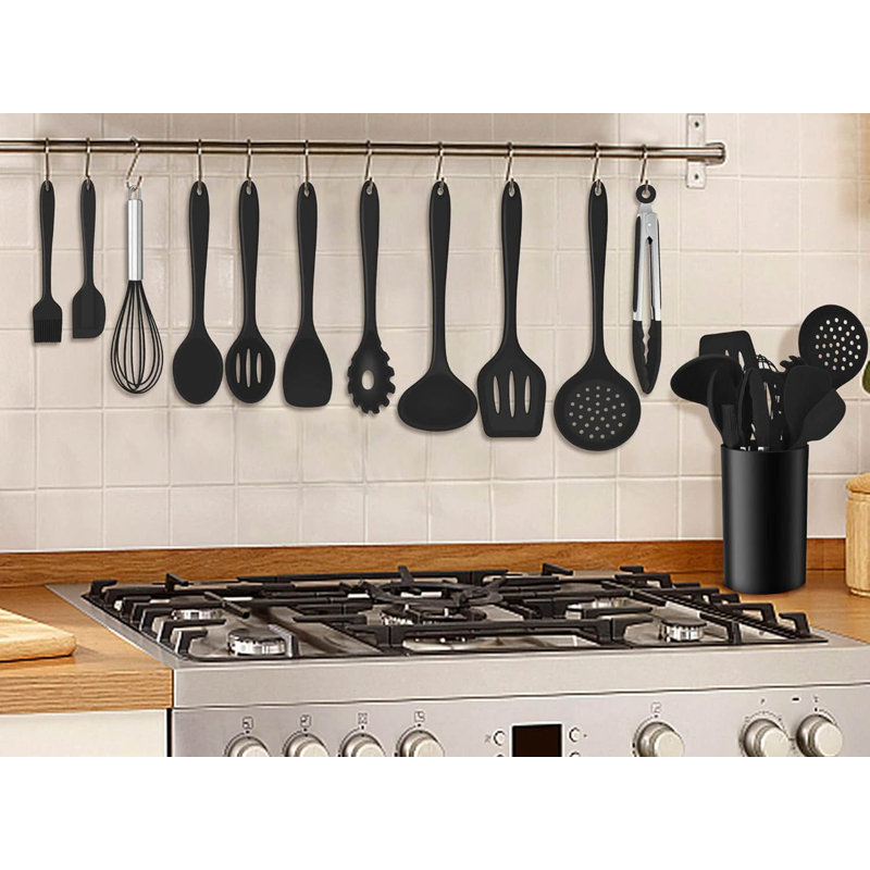 LIFEWITA 12 Utensil Set, Black