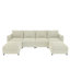 Grand canapé modulaire moderne, canapé modulaire en U avec fonction de rangement, canapé-lit de 123 po avec repose-pieds, méridienne modulaire à 6 places pour salon, chenille-498897135