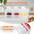 Ice Chilled Condiment Caddy With 3 Polycarbonate 4" Deep 1/6 Food Pans & Lids