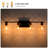 Vintage 4- Bathroom Vanity Lights With Glass Shade, Modern Grace For Bathroom, Kitchen, Dinning Room, Bedroom, Hallway - Gold + Matte Black Charming