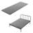  Bunkie Board, 1.5 in Bed Board Slats with 200D Oxford Cloth, Wooden Mattress Support for Bed, Easy Assembly Support Under Mattress, 4 Piece, Gray-1649164977