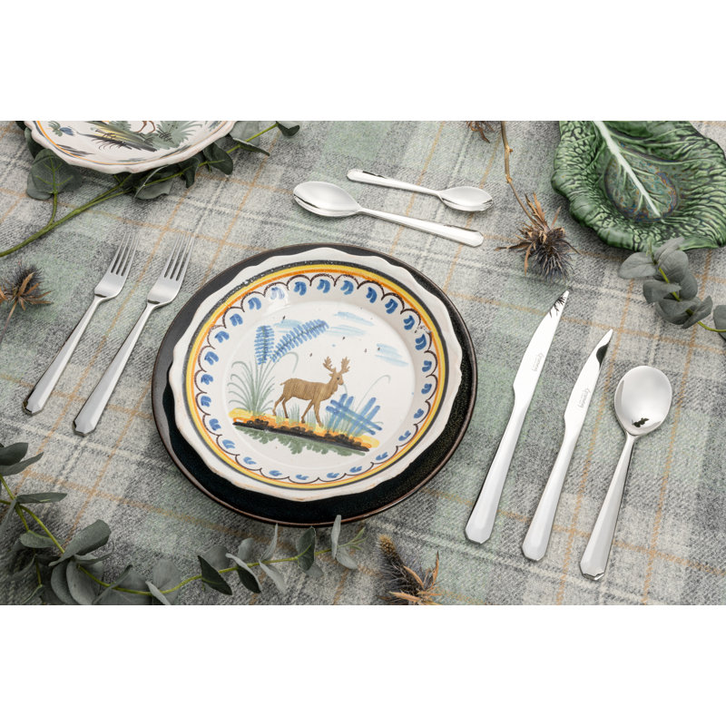 Rivers Collection 44 Piece Stainless Steel Cutlery Set , Service for 6, Rivelin