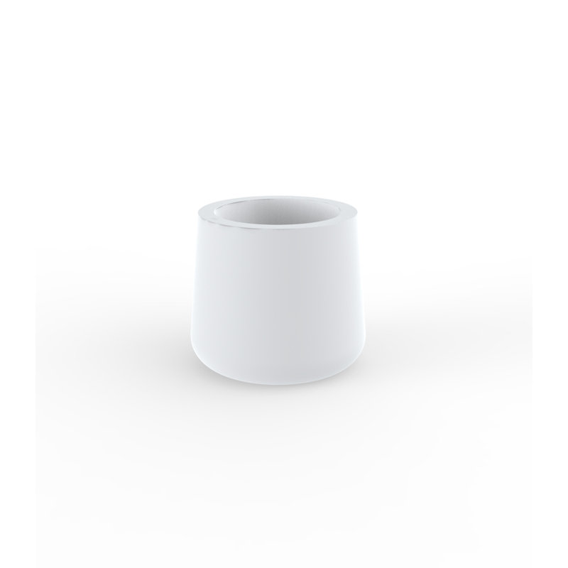 Ulm Plastic Pot Planter, 23.5" H x 26.75" W x 26.75" D, Ice