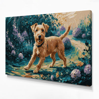 Dogs Glen of Imaal Terrier Gray Canvas Wall Art