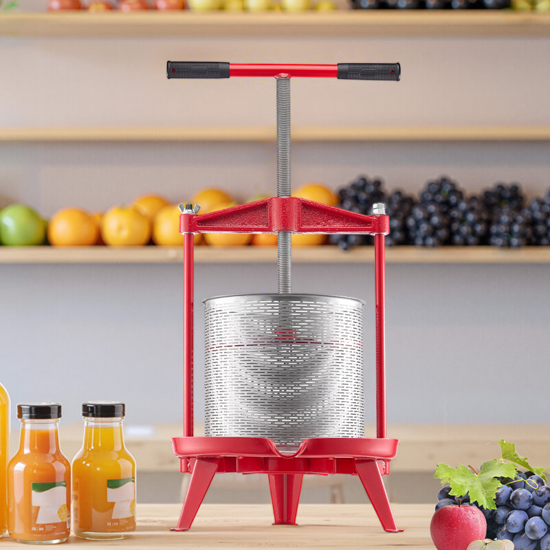 Fruit Wine Press Manual Press for Wine Making 3.69 Gal/14L Stainless Steel