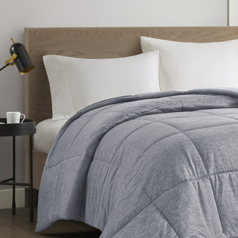 Sleep Philosophy Comfort Cool Jersey Knit Grey Down Alternative King/Cal King Comforter, King/Cal King Comforter, Gray