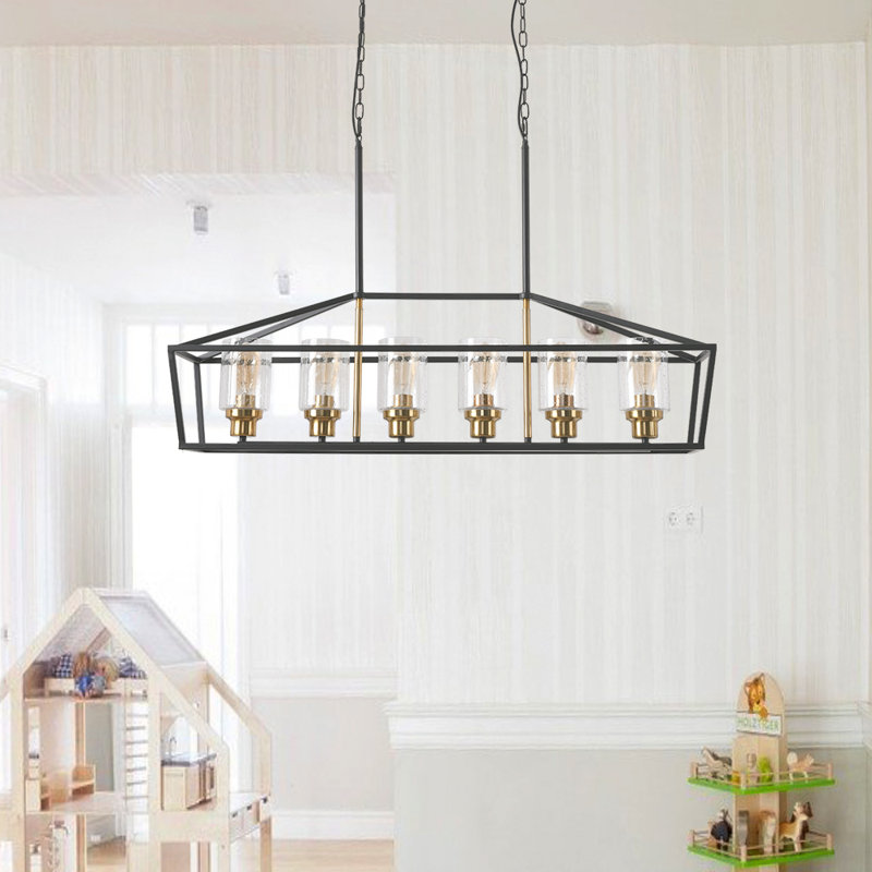 Lobsien 6 - Light Kitchen Island Geometric Chandelier