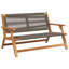 Set Of 3 Teak Acacia Wood, Rope W122xd78xh73 Cm-418813037
