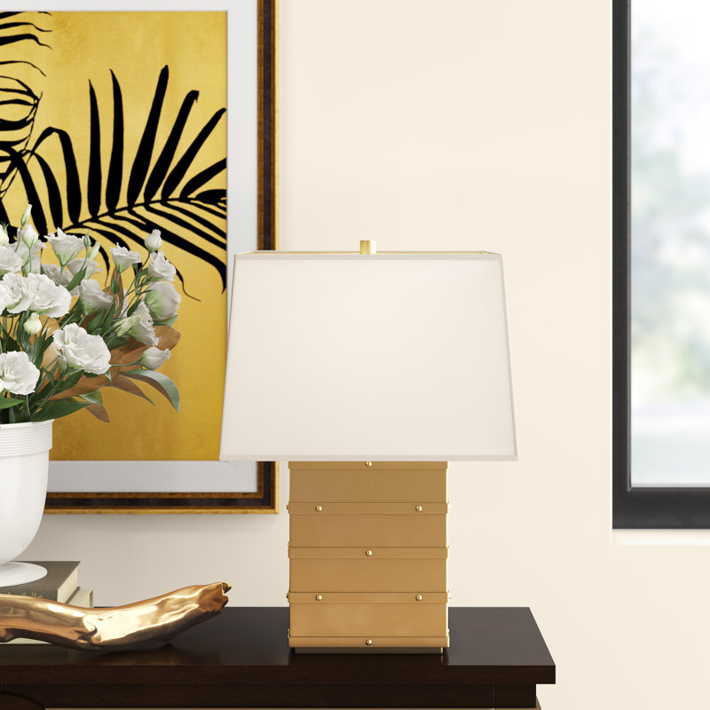 Bleeker Metal Table Lamp, Natural Brass