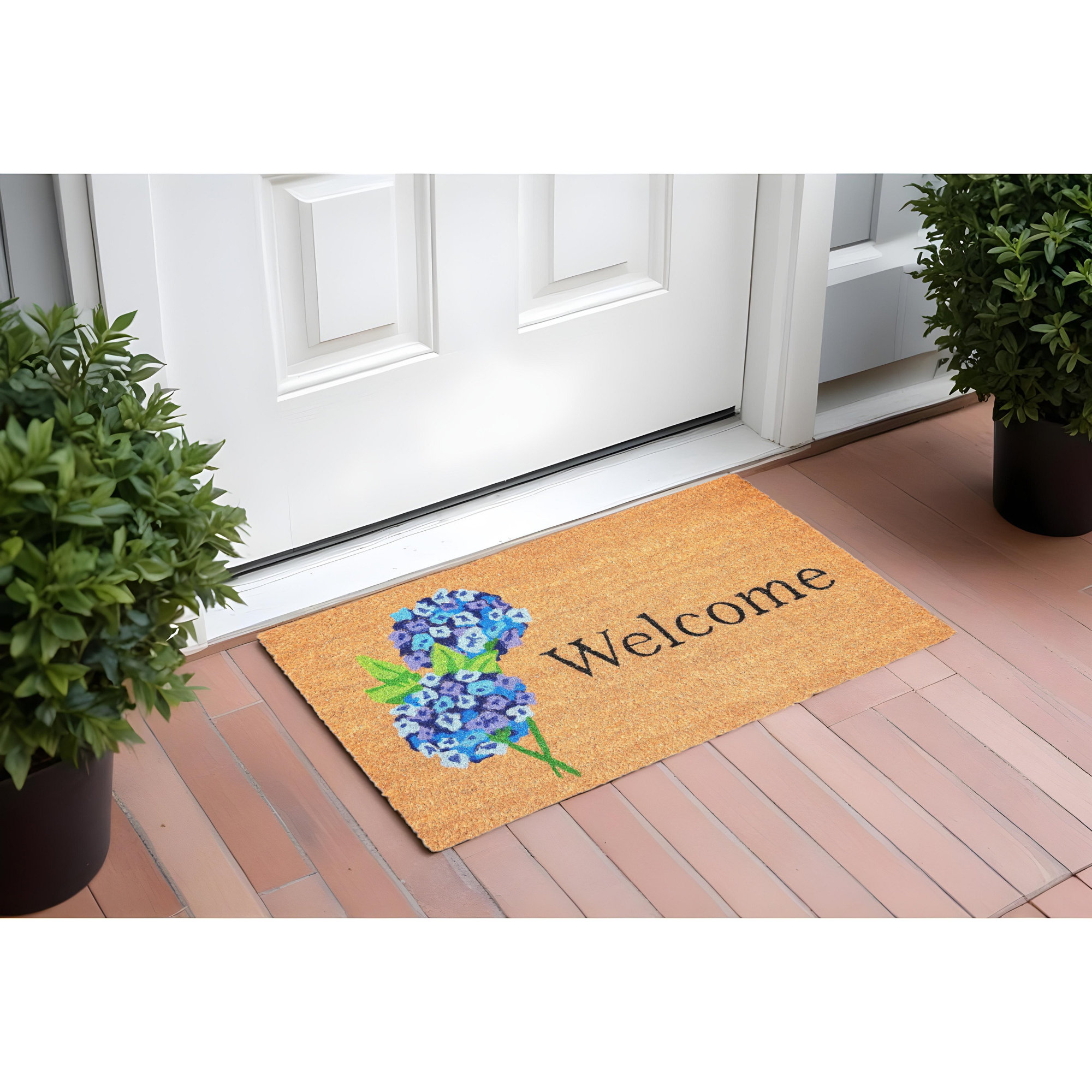 Non-Slip Floral Indoor/Outdoor Doormat