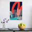 Urban Skyline Art, Montreal City Geometric Contemporary City Wall Art Print 1 Piece Wrapped Canvas Wall Art-1110206244