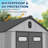 Patio Plastic Portable Outdoor Storage Shed with Deck Tlie-127386049