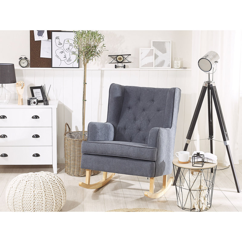 Olympia Upholstered Rocking Chair, Grey
