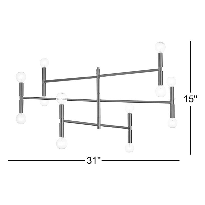 Mansi 12 - Light Dimmable Sputnik Chandelier
