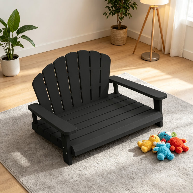 Lit pour chien en résine Adirondack, Black