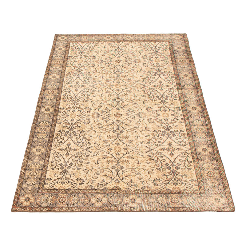 Tapis crème rétro Danuel 4 pi 10 po x 8 pi 3 po