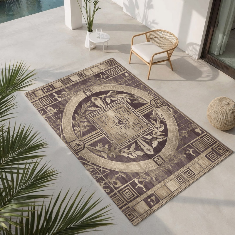 Tapis intérieur et extérieur Minotaur’S Labyrinth, Rectangle 9 pi x 12 pi