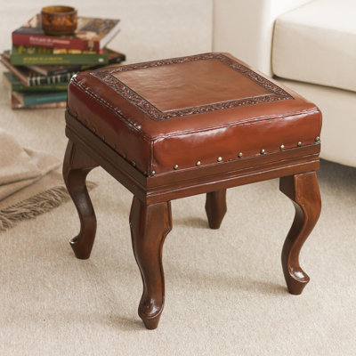 Aili Leather Ottoman