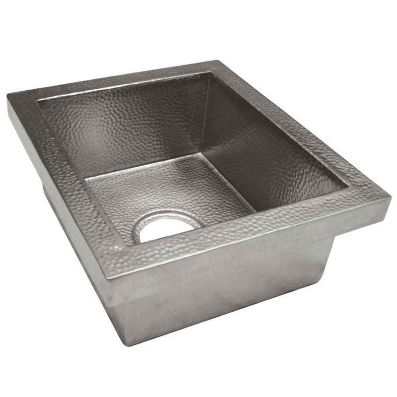 Manhattan 17" L x 15" W Bar Kitchen Sink, Brushed Nickel