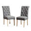Salle à manger moderne 5 - table croisée noire et 4 chaises confortables attrayantes: chaises rondes en bois, gris-1128868072