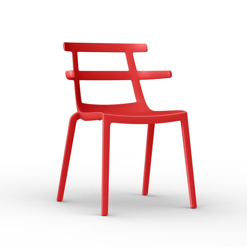 Tokyo Outdoor Dining Side Chair, Red
