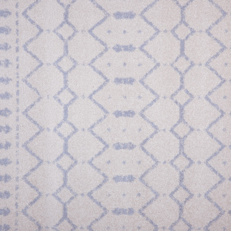 Tapis décoratif à motifs géométriques crème Mirabella, Rectangle 6 pi 7 po x 9 pi 2 po