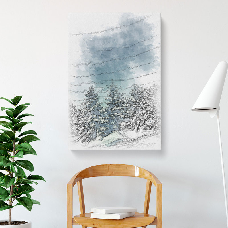 Winter Forest Vol.9 Sketch - Wrapped Canvas, 50cm H x 35cm W x 3cm D