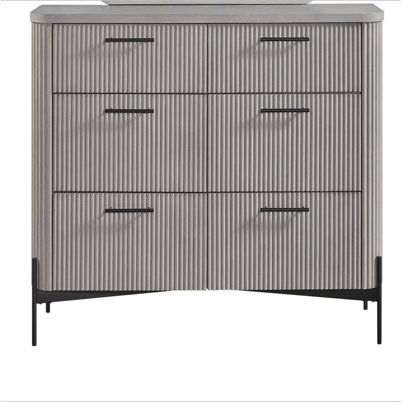 Commode 6 tiroirs, Taupe