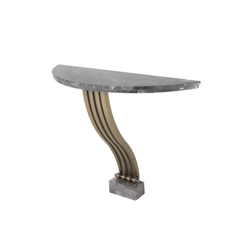 Renaissance 39'' W Console Table, Brass, Gray