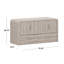 Console Juna Wood Queen à quatre portes avec matelas et coins arrondis, moisson gris bouleau