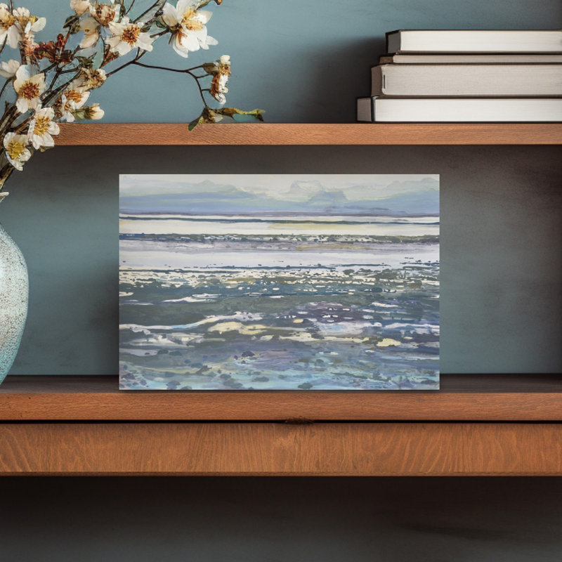 Art mural abstrait Tranquil Tidal Flats, H 12 po x l 18 po