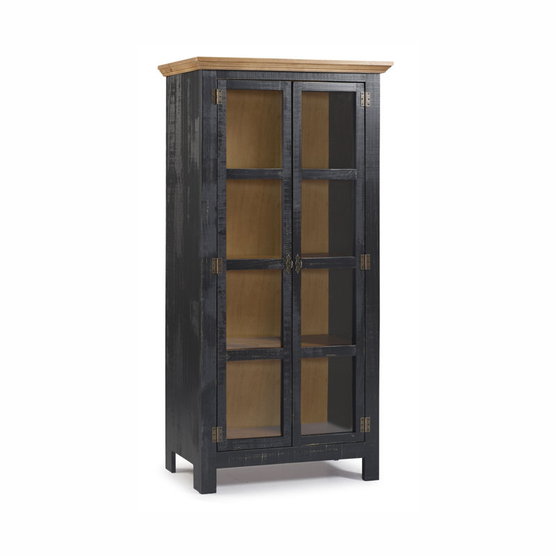 Accent Cabinet, Black Golden Oak