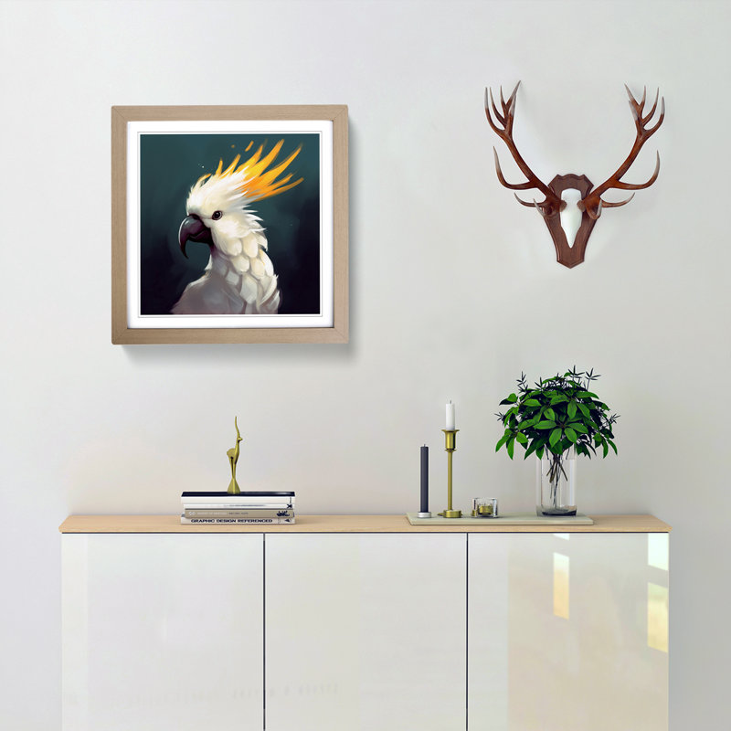 Cockatoo Conceptual Art - Framed Print, Oak