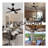 36.6'' Black Ceiling Fan With Remote Control And Light Kit
