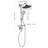 Showerspas Shower System, With 10" Rain Showerhead, 4Function Hand Shower, Adjustable Slide Bar And Soap Dish-124944755
