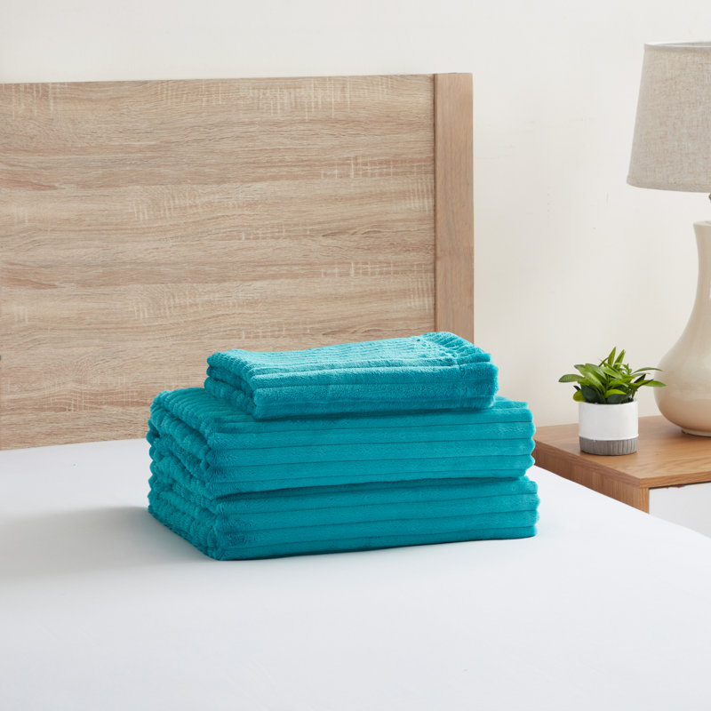 Ensemble de housse de couette réversible en microfibre , Sarcelle, Housse de couette simple + 1 taie décorative stan