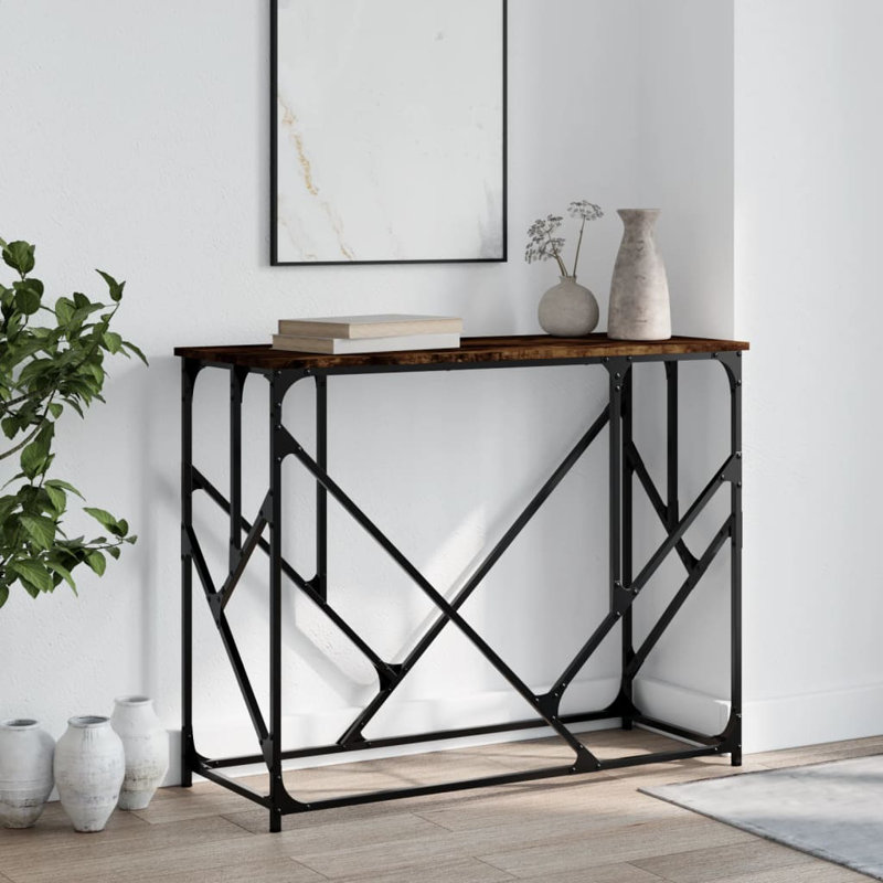 100cm Console Table, Smoked Oak