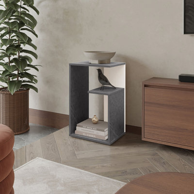 Table d'appoint Wengue avec rangement ouvert