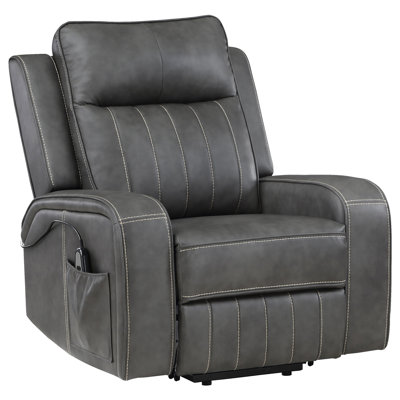 Mckinley Grey Upholstered Power Lift Recliner Chair