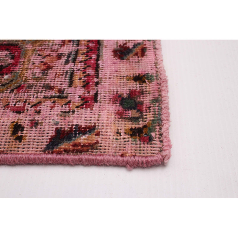 Tapis rose à transition de couleur 6 pi 5 po x 9 pi 5 po