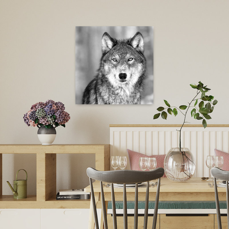 Art contemporain loup, H 18 po x l 18 po