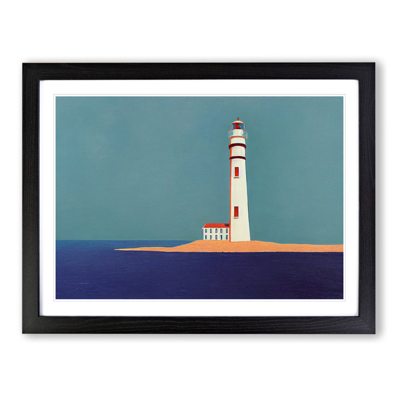 Glorious Lighthouse - Framed Print, Black, 46cm H x 64cm W x 2cm D