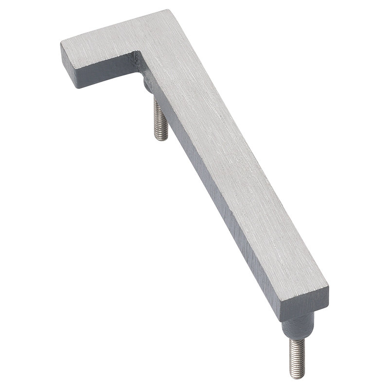 4 in. Flat Floating Mount House Number, 1, Satin Nickel/Gray