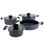 Ensemble de batterie de cuisine antiadhésive en aluminium 7 pièces Danemark Tools for Cooks