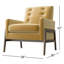 Fauteuil d'appoint capitonné moderne Mid-Century Lipsey-686338425