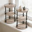 Ensemble de 3 tablettes rotatives à 360 degrés pour armoires de cuisine et comptoir, rangement compact à plusieurs niveaux avec clôtures-154149788