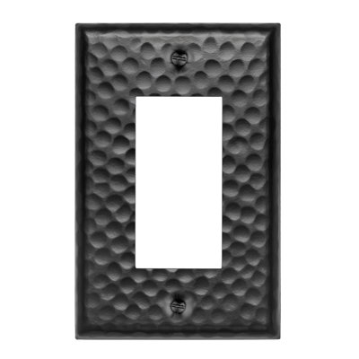 Hand Hammered 1-Gang Rocker Wall Plate (Set of 3)
