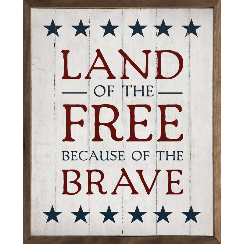 «Land of the Free Stars Whitewash», H 20 po x l 16 po