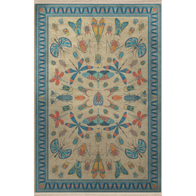 Tapis intérieur / extérieur bleu Selin, Rectangulaire 8 pi x 10 pi