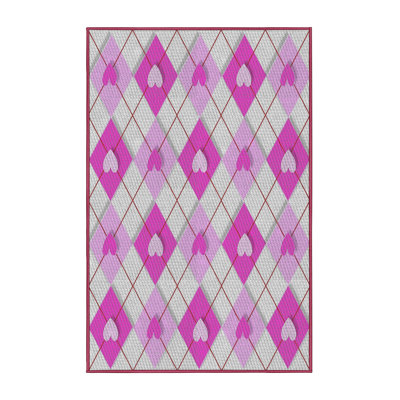Tapis rose / gris clair Power Loom